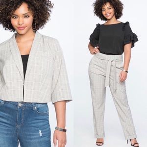 Eloquii Light Grey Plaid Suit Set (New With Tags)